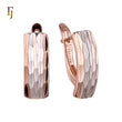 Earrings in 14K Gold, Rose Gold, two tone plating colors