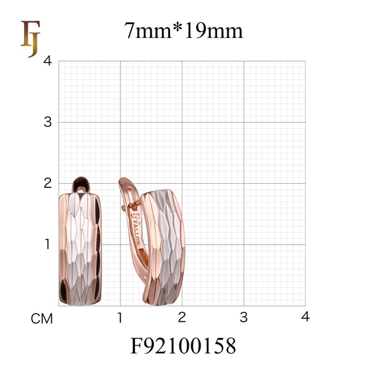 Earrings in 14K Gold, Rose Gold, two tone plating colors