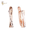 X crossing Rose Gold two tone Russian Lock Earrings