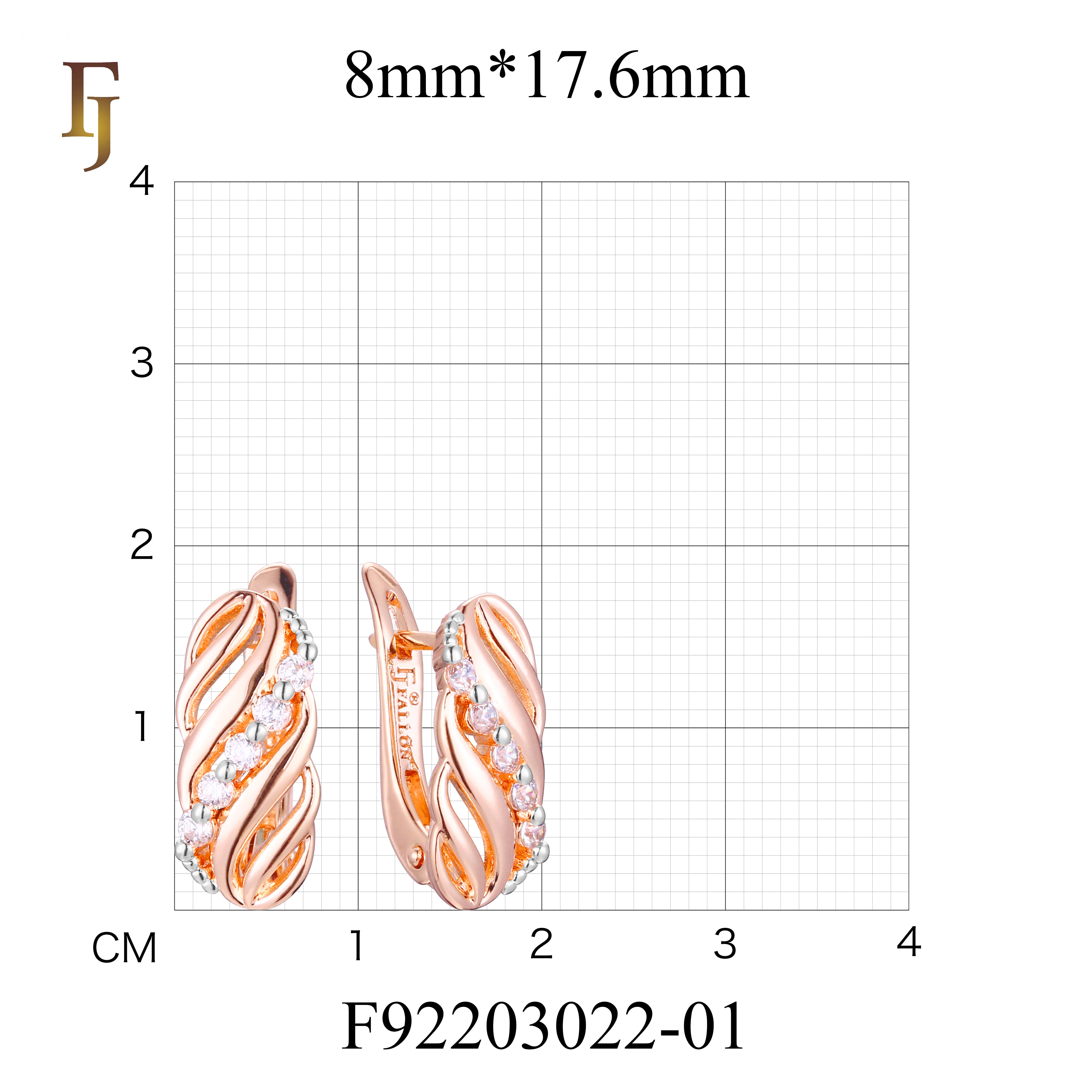 Gold-Plated Russian Lock Earrings with Twisted Design and CZ Accents – Elegant Hoop Style