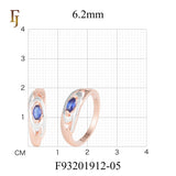 Rose Gold two tone solitaire marquise blue Elegant Rose Gold Blue CZ Marquise Ring with White Accent – Fashion Jewelry by FJ