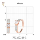 Classic Solitaire Rose Gold Ring with CZ Accents – Timeless Design by FJ