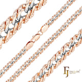 .Rombo hammered chains plated in White Gold, 14K Gold, Rose Gold, two tone