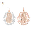 🔥 Virgin Mary Pendant in Polished Silver with Filigree Frame – Orthodox Religious Jewelry by FJ Fallon Jewelry