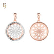 Round Floral Cutout Pendant in Full Rose Gold Tone, Mandala-Inspired Design | FJ Fallon Fashion Jewelry