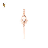 Needle under a flower basket solitaire elegant Rose Gold Fashion Pendant