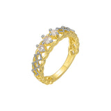 Offene stapelbare Ringe in den Beschichtungsfarben 18 Karat Gold, 14 Karat Gold und Wei?gold
