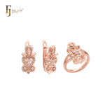 Filigranes 14-Karat-Gold-Set mit Ringen