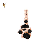 🔥 Colorful cluster CZs stones Rose Gold Pendant