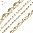 Sunburst and lace Sequin chains plated in 14K Gold, Rose Gold, two tone
