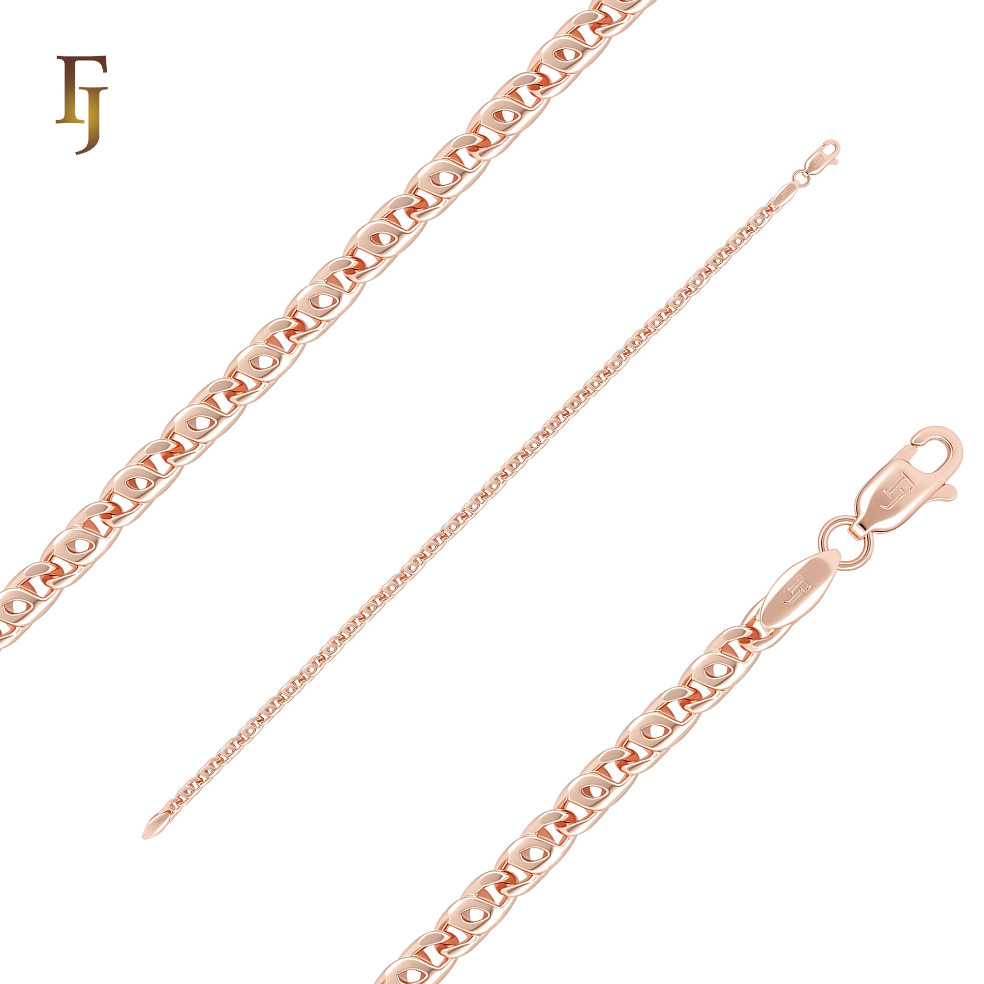 Marquise Horse eye hollow Snail Link Rose Gold Bracelets Chains