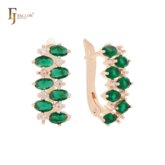 Rose Gold cluster earrings