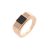 Men's rings in Rose Gold, two tone plating colors
