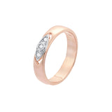 .Solitärringe aus Roségold, 14 Karat Gold, zweifarbige Beschichtung