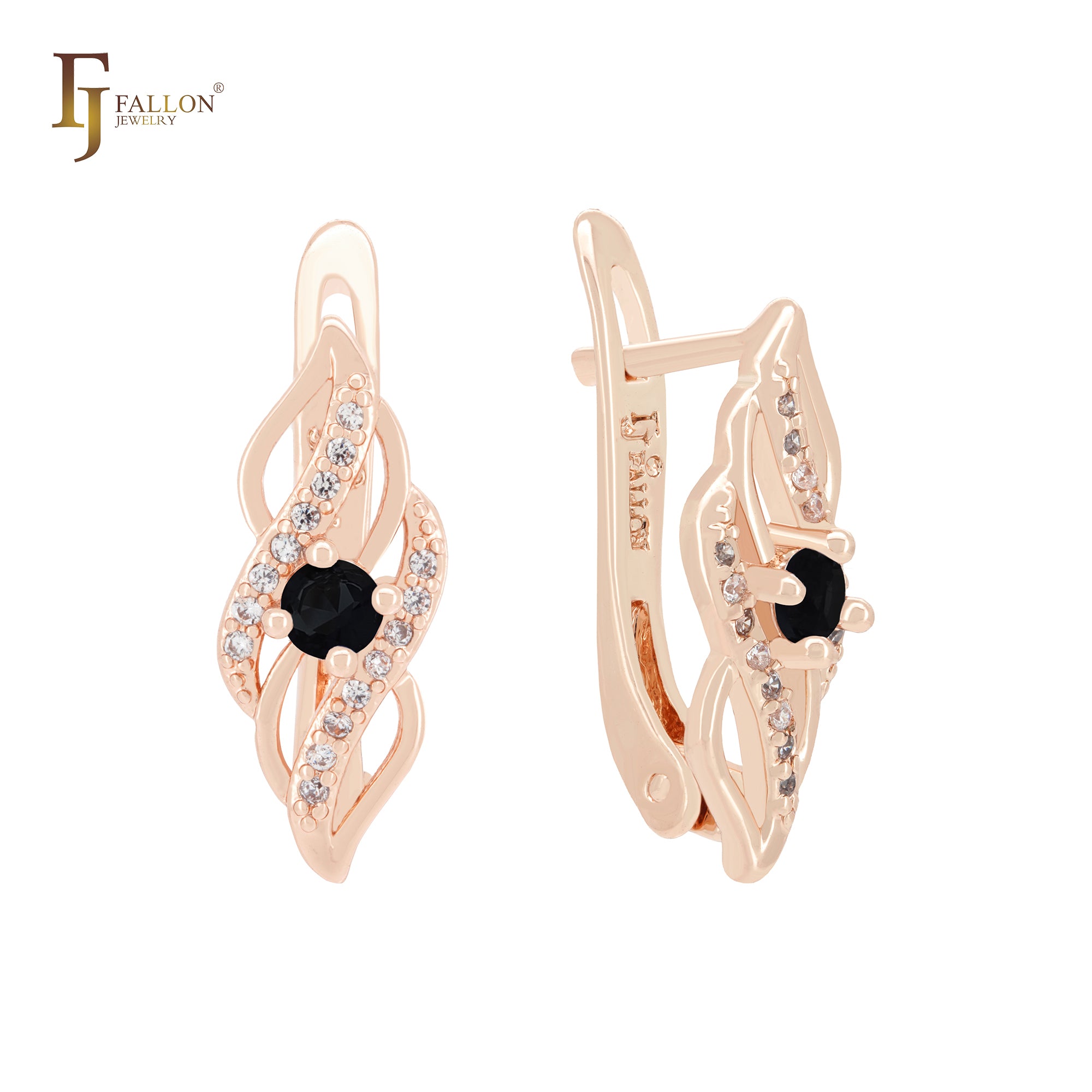 .Rose Gold solitaire earrings