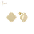 Rounded tip little Clover 14K Gold Stud Earrings