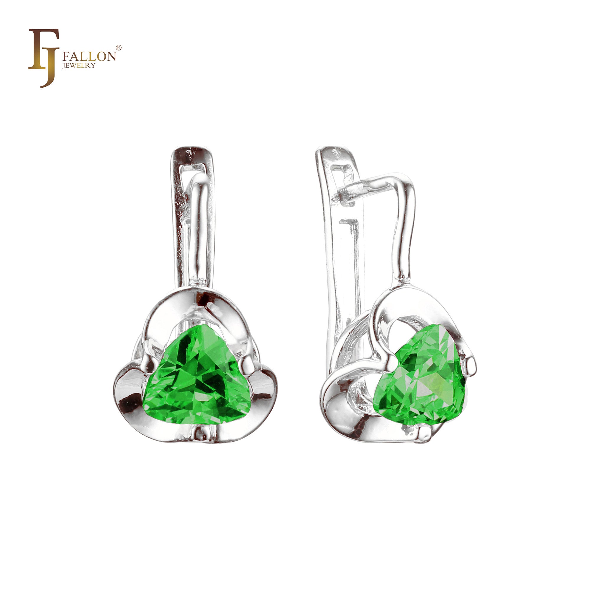 .Rose Gold clawed solitaire white CZ earrings