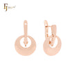 Dangling disc drop design Rose Gold Russian Lock Earrings