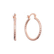 Brincos de argola em ouro 14K texturizado e ouro rosa