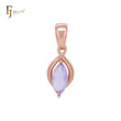 Solitare Marquise rosa lila Roségold Anhänger