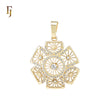 Hexagon Snowflake filigree 14K Gold Pendant