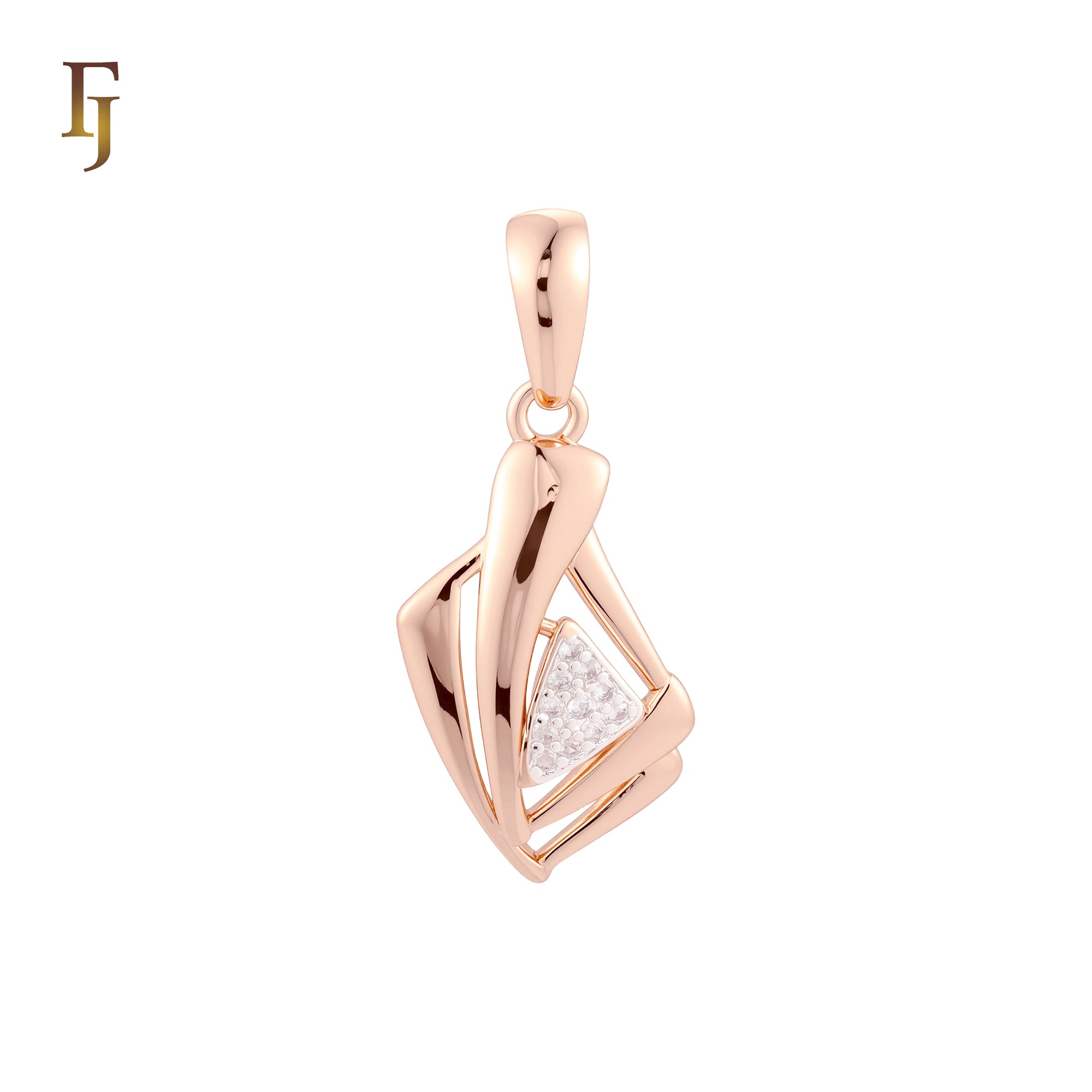 🔥 Geometric elegant double arrow Rose Gold Pendant