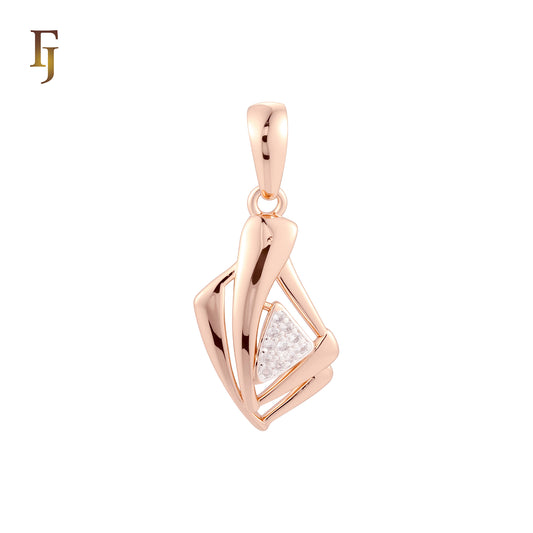 🔥 Geometric elegant double arrow Rose Gold Pendant