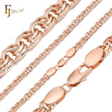 Correntes de elos de rolo duplo com mola Rose Gold Bismarck
