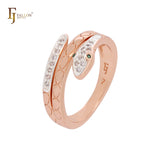 Twisting Snake Rose Gold Fashion Rings