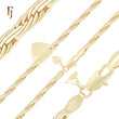 Multi Strand Ripple 14K Gold Rope Link Chain