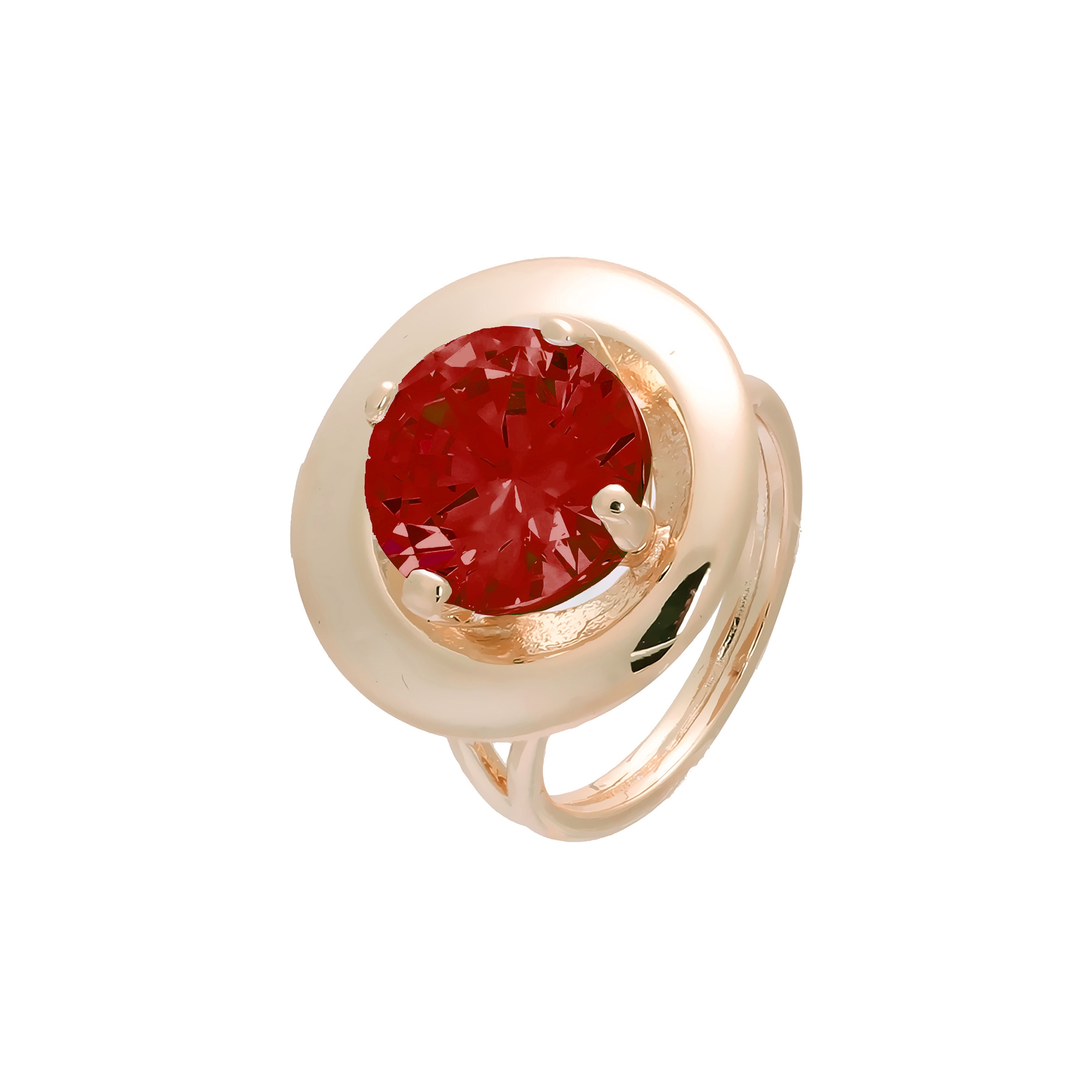 Anillos solitarios anchos en colores de baño de Oro 18K, Oro 14K, Oro Rosa