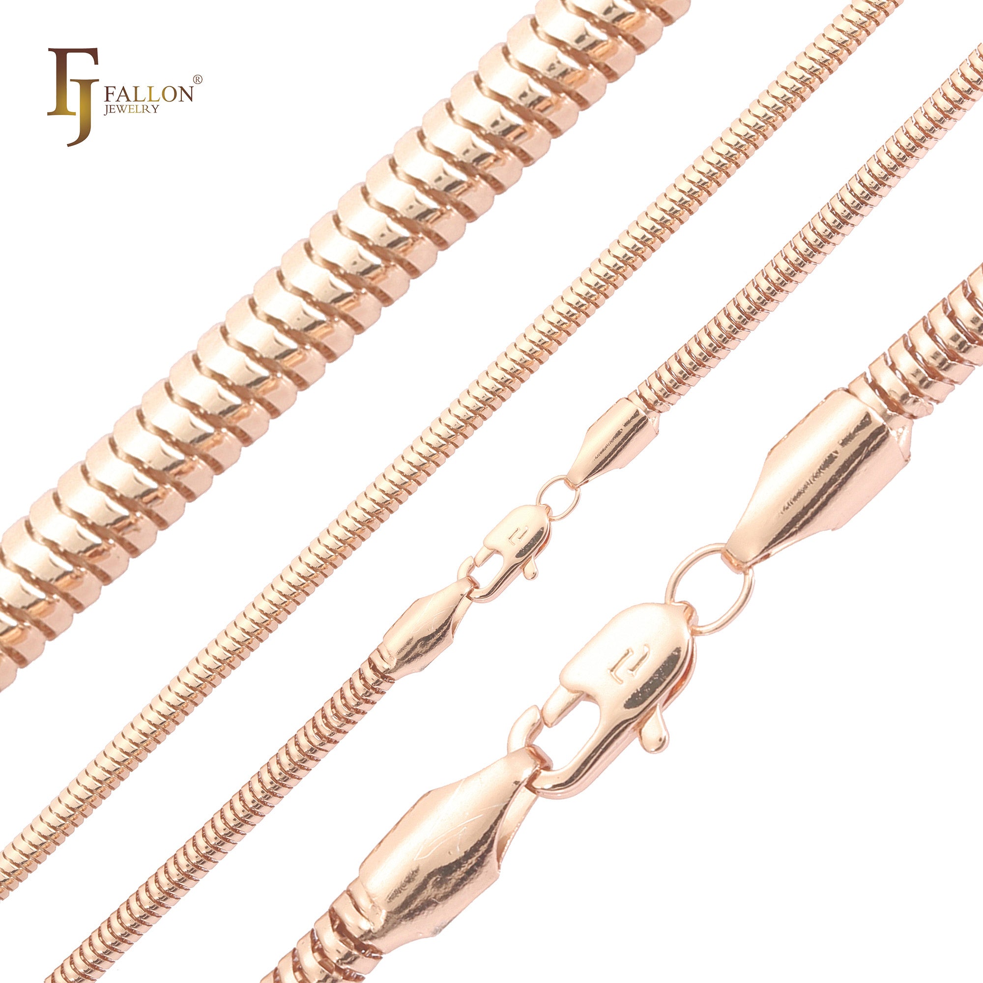 🔥 Classic Hollow rounded snake bone 14K Gold, Rose Gold Chains