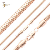 🔥 Classic Hollow rounded snake bone 14K Gold, Rose Gold Chains