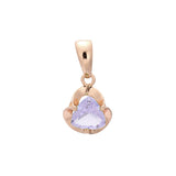 Solitär-Anhänger mit buntem Zirkonia 14 Karat Gold, Roségold, Weißgold