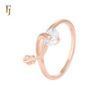 Clawed solitaire white CZ Rose Gold Fashion Rings