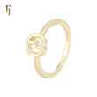 GC shaped white CZs 14K Gold Fashion Rings