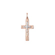 🔥 Eastern Orthodox Russian pendant in Rose Gold two tone, 14K Gold plating colors