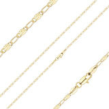 🔥 Figaro Fancy link sunburst hammered chains plated in 14K Gold, Rose Gold, two tone