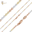 Hollow Disc cable rolo fancy link chains plated in 14K Gold, Rose Gold, White Gold
