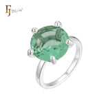 Rose Gold solitaire big round stone rings