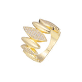 Anillos de moda en Oro 14K, colores de baño de oro rosa.