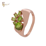 Gret luxuriöse Cluster CZs bunte Rose Gold Mode Ringe