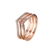 Anillos Trinity en Oro Rosa, baño de dos colores
