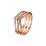 Anillos Trinity en Oro Rosa, baño de dos colores