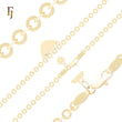 Thin hollow disc rolo link 14K Gold Chain