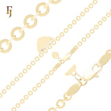 Thin hollow disc rolo link 14K Gold Chain