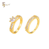 Clusterringe mit vier Steinen in den Farben 18 Karat Gold, Wei?gold, 14 Karat Gold und Ros¨¦gold