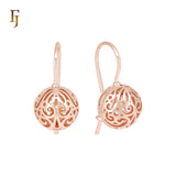 Filigree Wavy Lantern Rose Gold Wire Hook