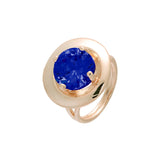 Anillos solitarios anchos en colores de baño de Oro 18K, Oro 14K, Oro Rosa