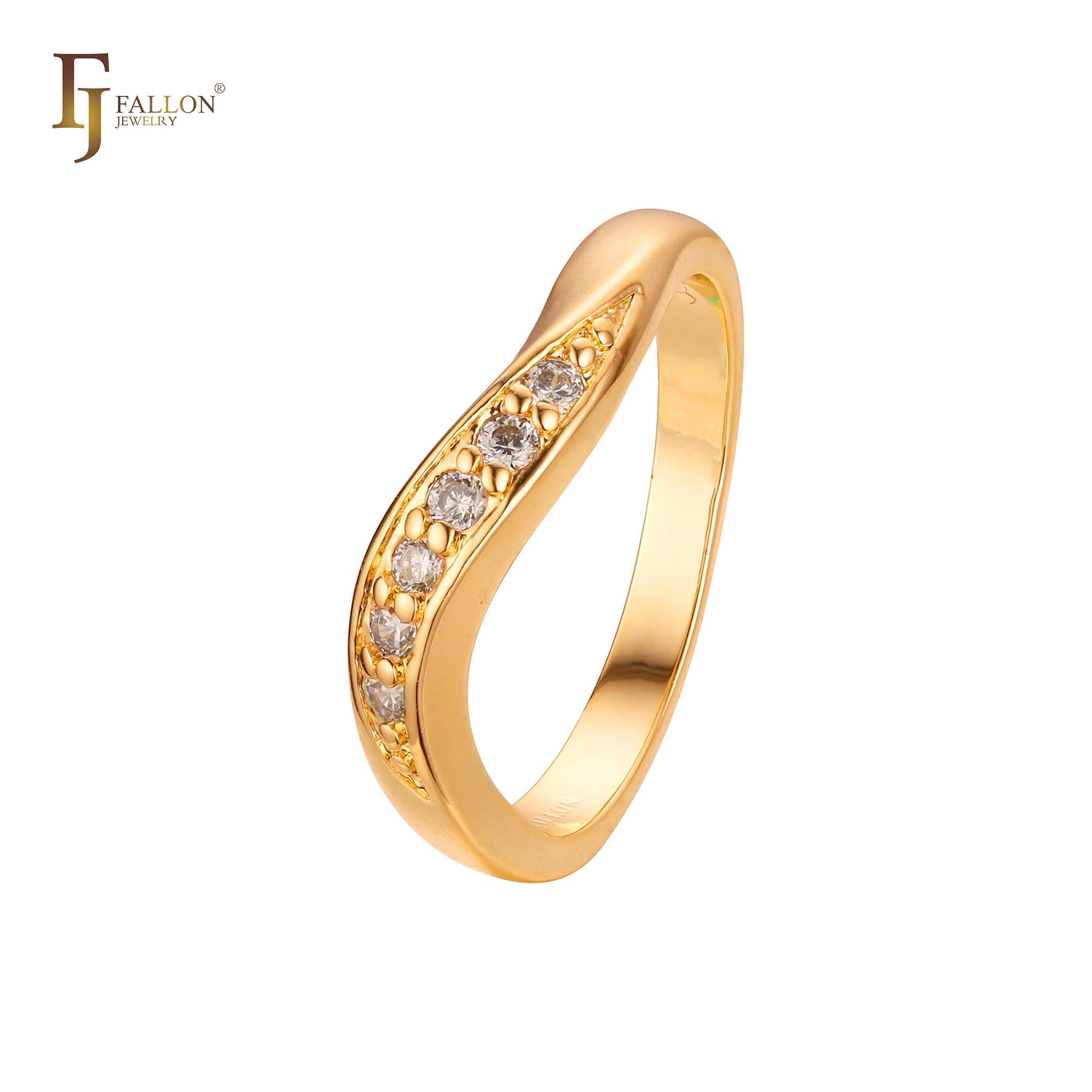 Anéis empilháveis de moda trançada em ouro 18K, ouro branco, ouro 14K, cores banhadas a ouro 18K